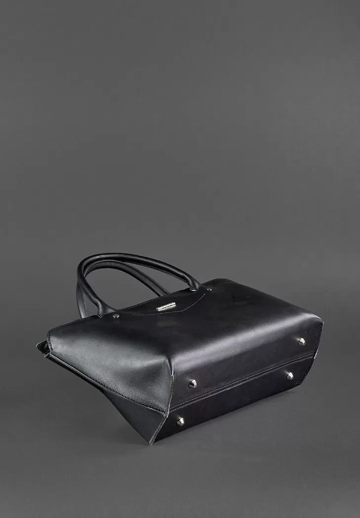 Жіноча шкіряна сумка Midi чорна - BN-BAG-24-g